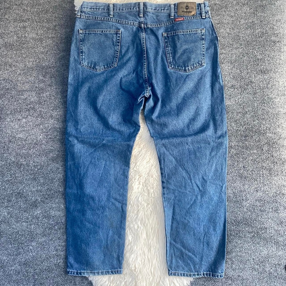 WRANGLER BLUE DENIM JEANS REGULAR FIT CASUAL MENSWEAR BASIC EVERYDAY CLASSIC